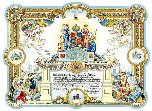 Certificate, Independent Order of Odd Fellows