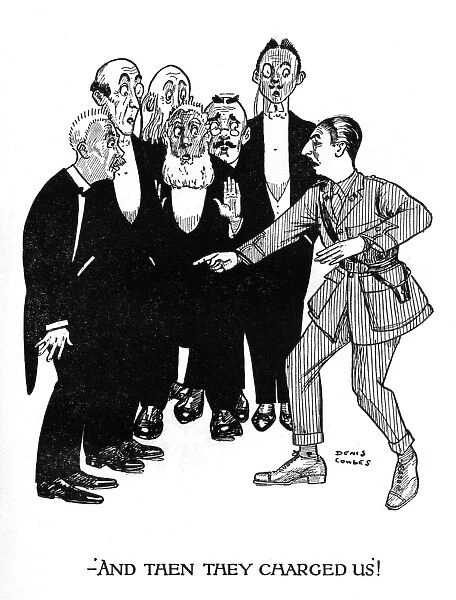 And Then They Charged Us by Denis Cowles, WW1 cartoon