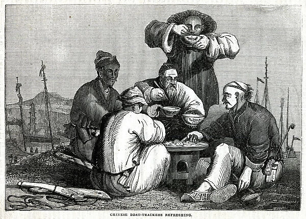Chinese boat-trackers refreshing 1837