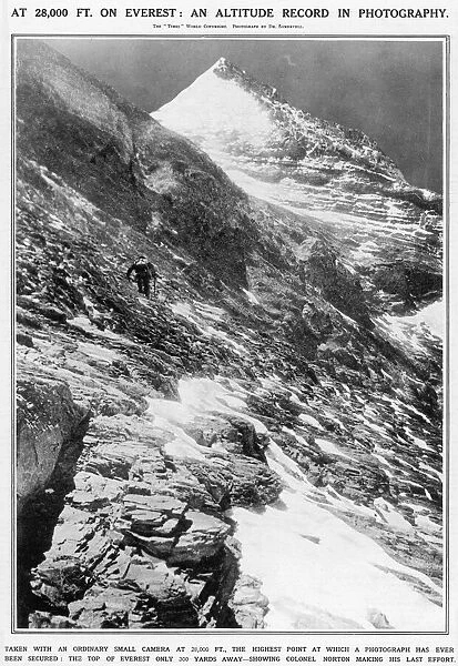 Colonel Norton, at 28, 000 ft, on Everest, 1924