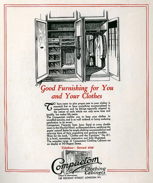 Compactom Clothing cabinets advertisement