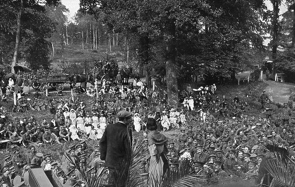 Concert in the War Zone for soldiers and others, France, WW1