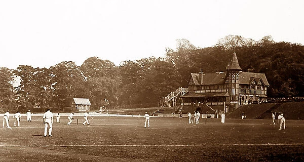 Cricket match, Bournville Village in the 1920s