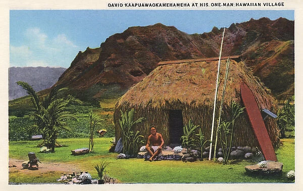 David Kaapua in one-man village, Hawaii, USA