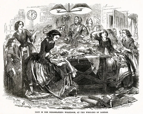 Dressmakers workroom in London 1858