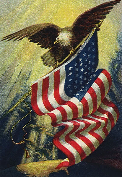 Eagle and American Flag Date: 1915