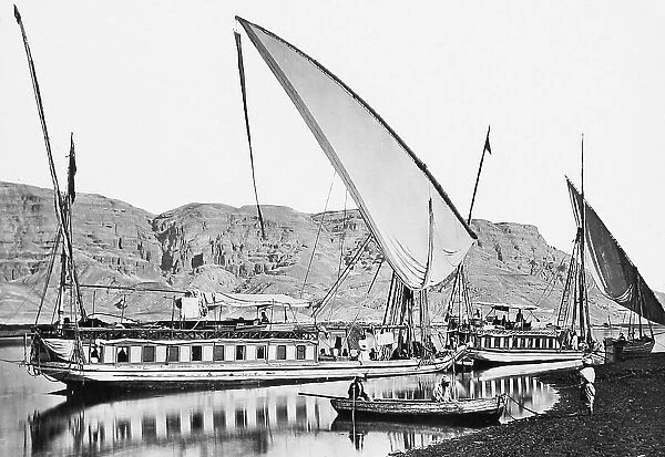 Egypt - a Dahabeeyah on the River Nile - Victorian period