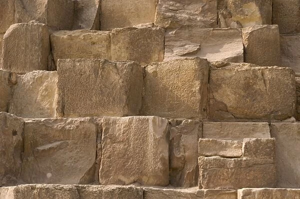 Egypt. Henutsens pyramid at Giza. Limestone stones