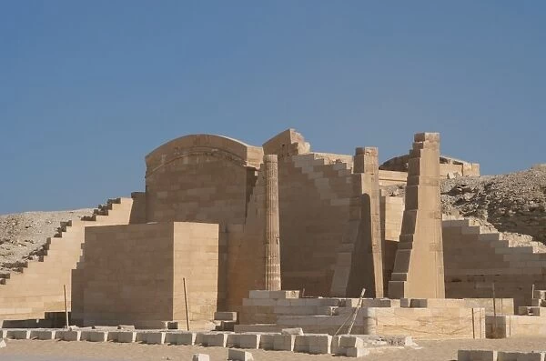 Egypt. Saqqara. Djosers complex. Temple of the three fluted