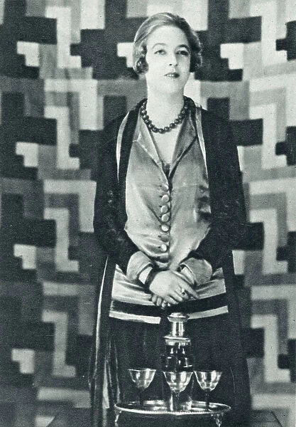 Elizabeth Ponsonby with cocktail shaker and glasses