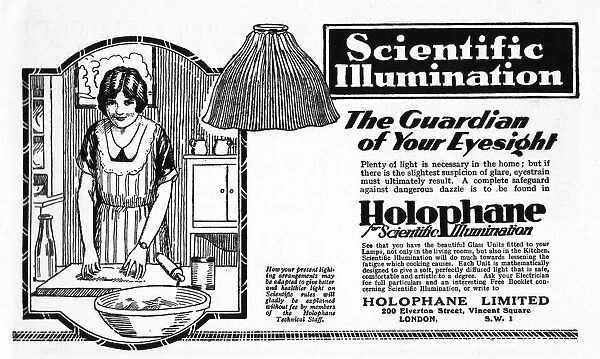 The Empire Cookery Book - Advert for Holophane Lampshades