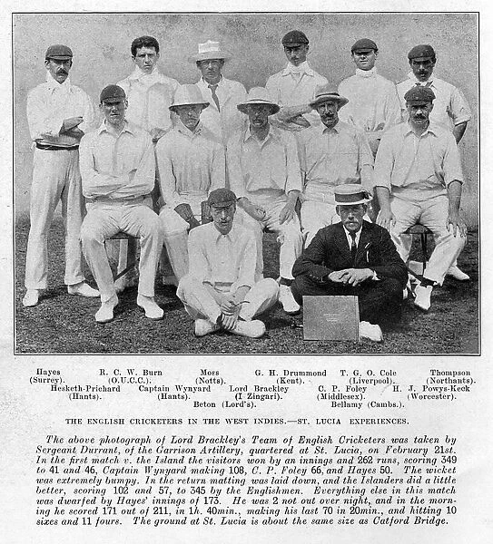 English cricketers in the West Indies