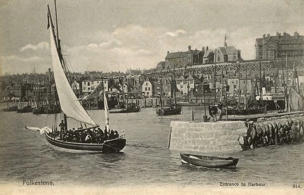 Entrance to the Harbour, Folkestone, Kent