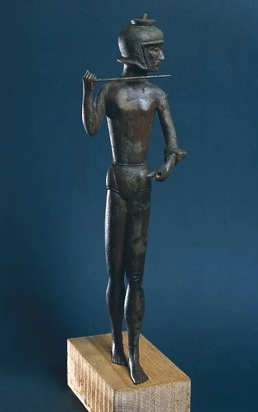 Etruscan warrior. 4th c. BC. Etruscan art. Sculpture