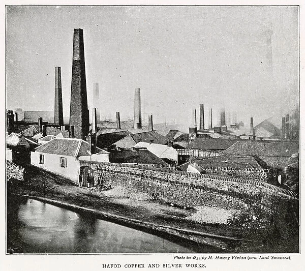 Exterior view of the Hafod Copper and Silver Works and Copper Mill