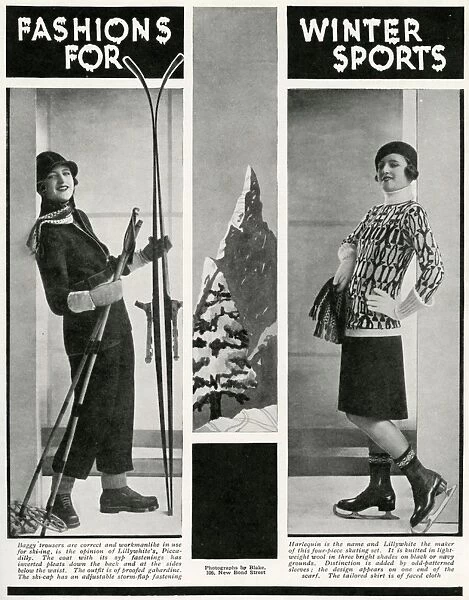 Fashions for winter sports 1929