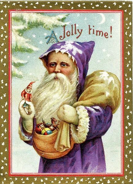 Father Christmas with sack of toys