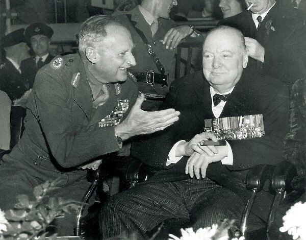 Field Marshall Montgomery and Winston Churchill at the Alamein Reunion