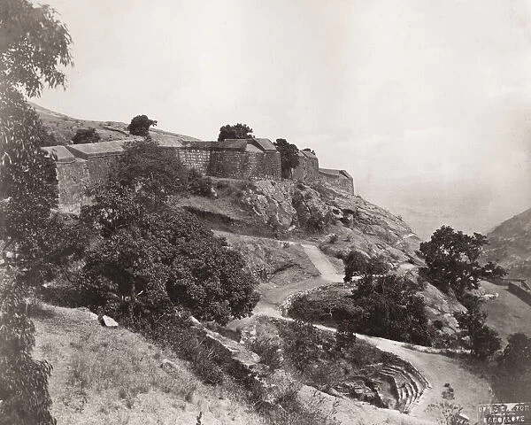 The fort of Nundydroog, or Nandidurga, Mysore state, India