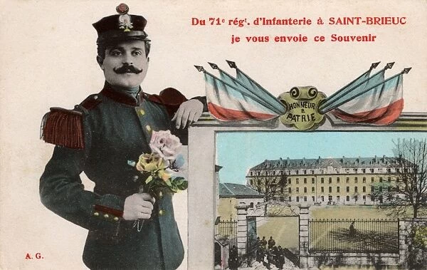 France - Souvenir Card of the 71st Infantry Regiment