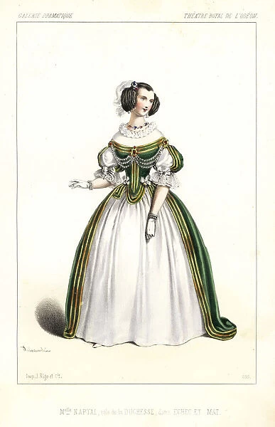 French actress Mlle Naptal Arnauld in Echec et Mat, 1846