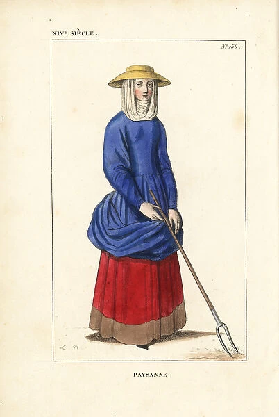 French peasant farmer, 14th century