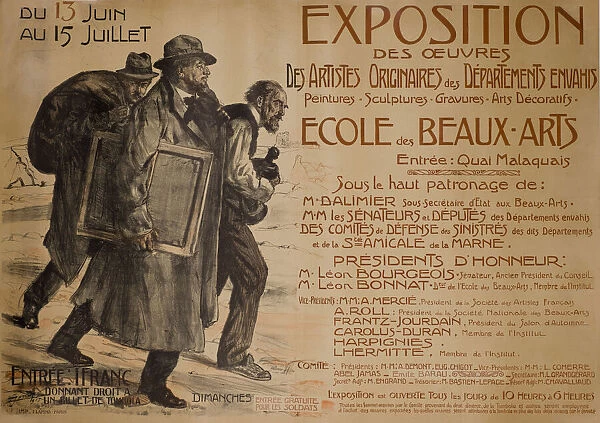 French poster, Exhibition in Paris, WW1