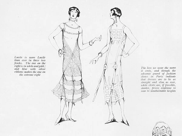 Two frocks from Lucile, Paris, 1925