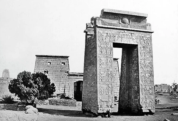 Gateway of Ptolemy III, Thebes, Egypt, Victorian period