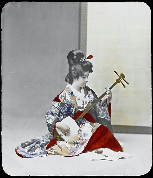 Geisha Playing Shamisen