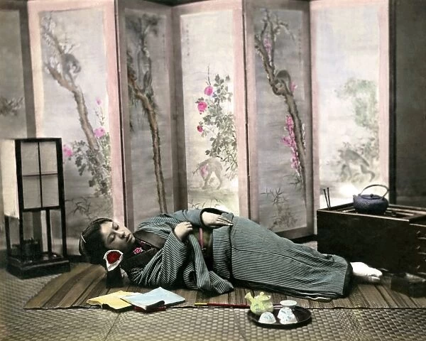 Geisha sleeping, Japan