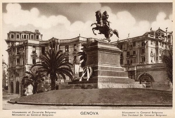 Genoa, Italy - Monument to General Belgrano