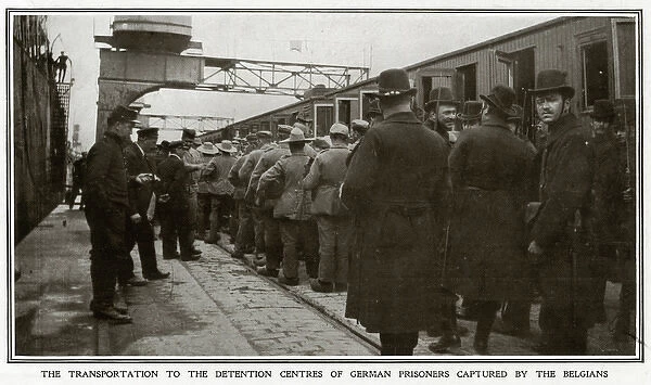 German prisoners captured by Belgians, WWI