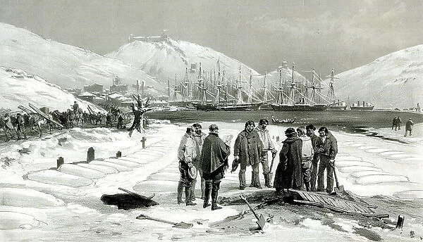 Graves at head of Harbour of Balaklava, Crimean War