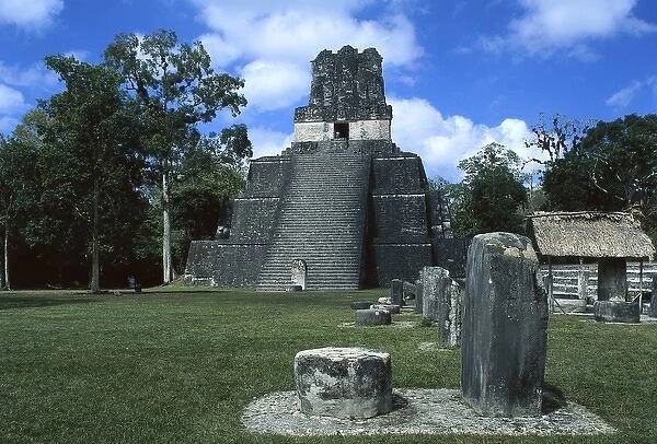 Guatemala. Tikal. Maya pyramid