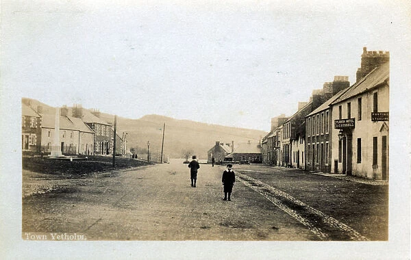 High Street (Showing the Plough Hotel), Town Yetholm, Kelso, Roxburghshire, Scotland