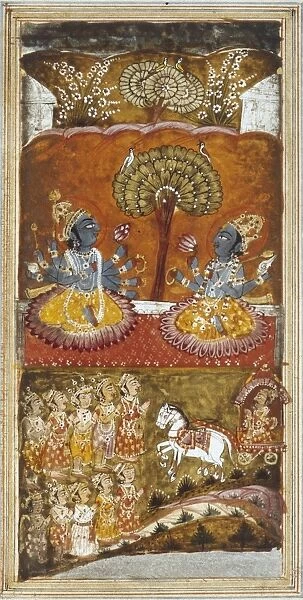 Illustration of the Bhagavata Purana, 18th c. Scene