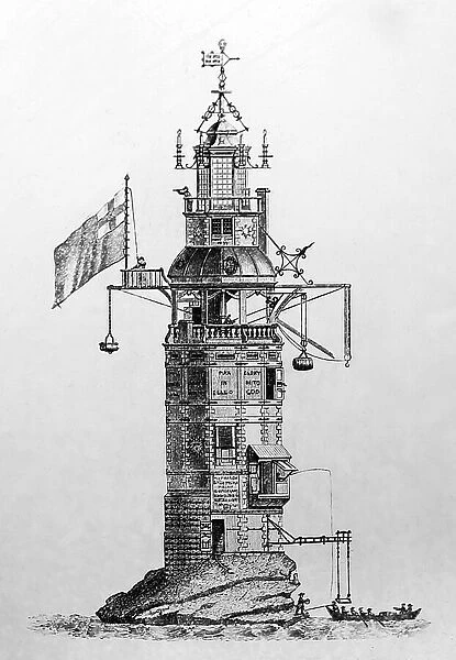 Illustration of the Eddystone Lighthouse