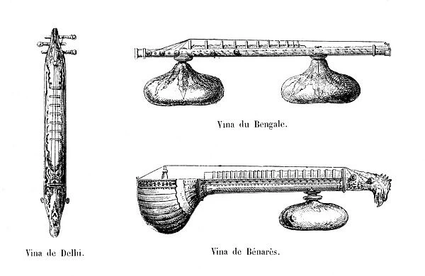 Three Indian musical instruments