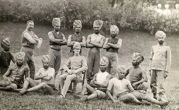 Indian soldiers with turbans British army, c1900