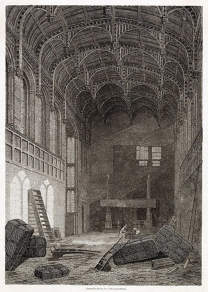 Interior of Crosby Hall, Bishopsgate. Date: 1804