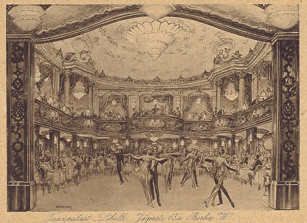 Interior of the Libelle dance palace, in Berlin, 1920s
