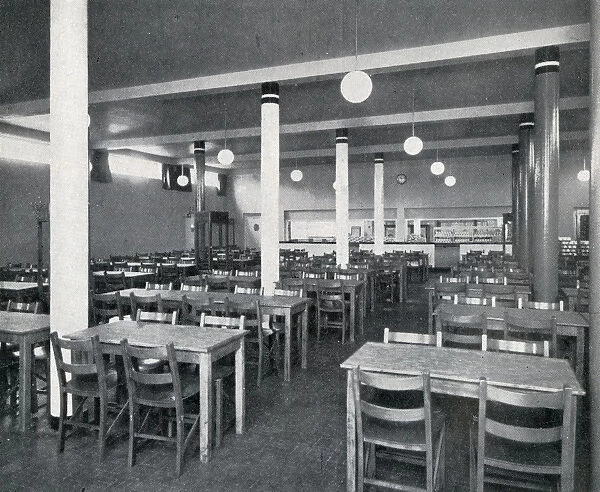 Interior view of the Norris Green British Restaurant, Liverpool during the Second World War