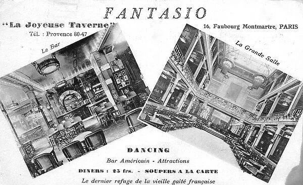 Interior views of Fantasio, a Bar Amercian and dancing, Mont