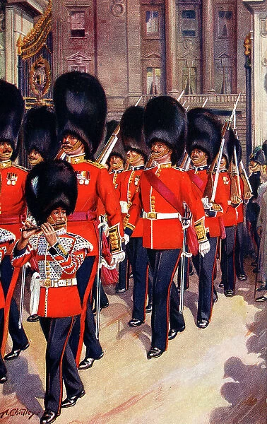 The Irish Guards leaving Buckingham Palace, London