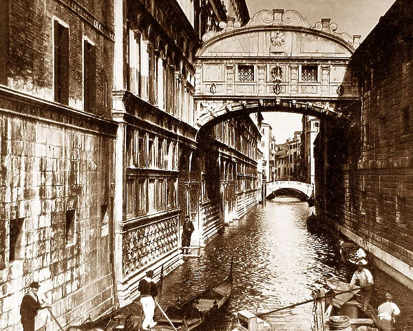 Italy Venice Bridge of Sighs pre-1900