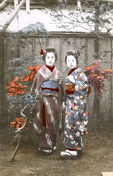 Japan - A pair of friendly Geisha Girls