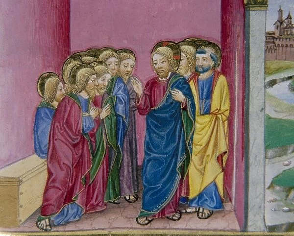 Jesus predicts that Peter will betray him three times. Codex