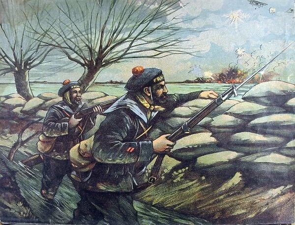 Jigsaw puzzles of six WWI French battle scenes