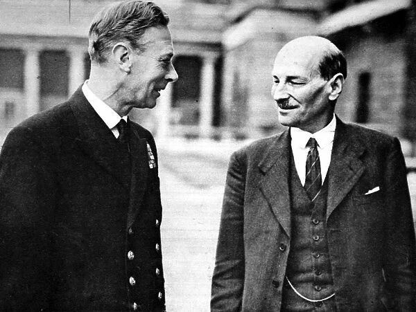 King George VI and Clement Attlee, Buckingham Palace, 1945